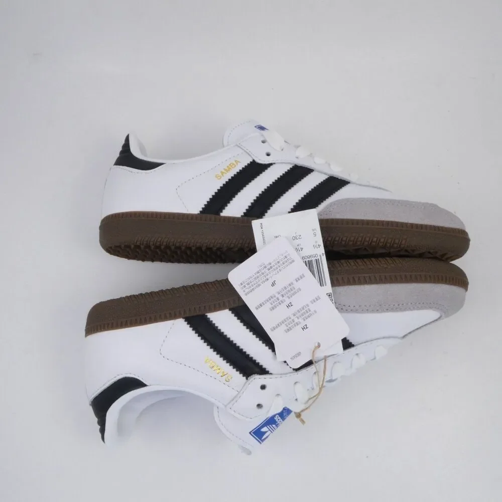 adidas Originals Women's US 6 Samba OG Trainers Youth 5 White/Black Men's US 5 - Picture 4 of 9